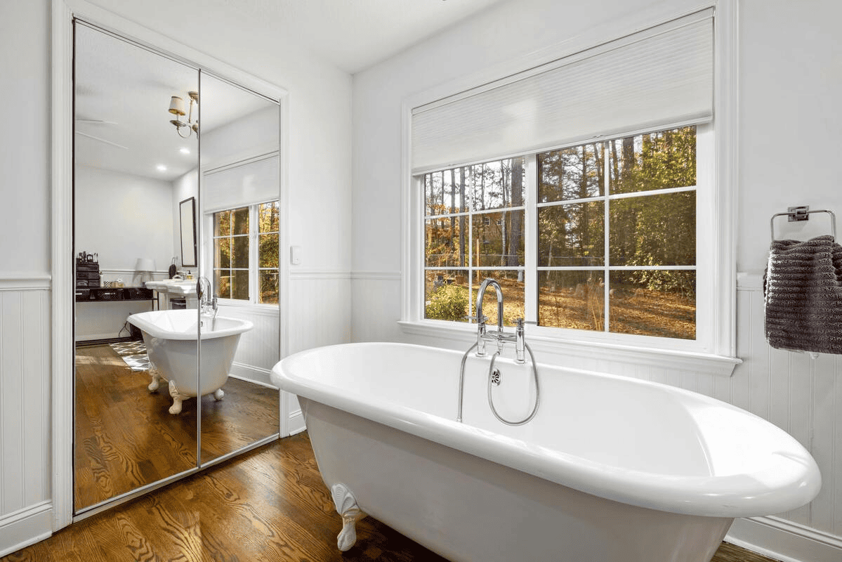 roller blinds in a bathroom